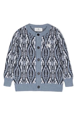 cardigan in lana blu ETRO KIDS | GV9P40W0033603AV